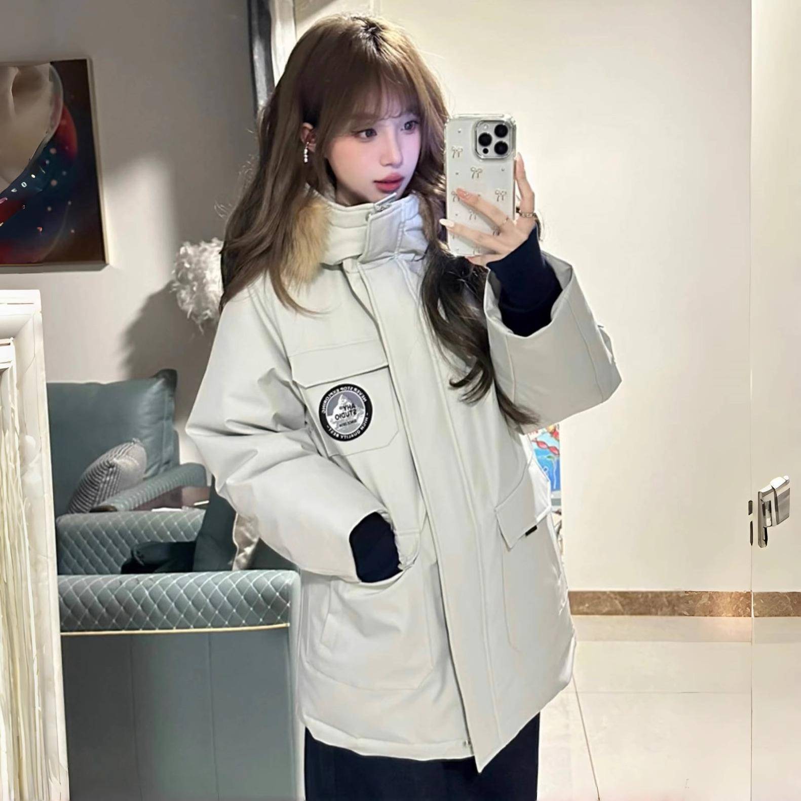 冬季羽绒棉衣棉服女2025年新款中长款派克服加厚韩系小众棉袄外套 - 图0