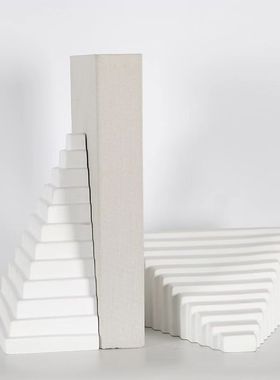 现代极简创意水磨石书档书靠摆件软装样板间售楼处书房桌面装饰品