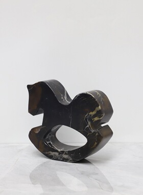 天然大理石马摆件客厅玄关电视柜