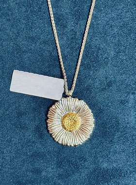 权志龙意大利雏菊项链纯银无钻菊花大号锁骨链高级设计男女情侣潮