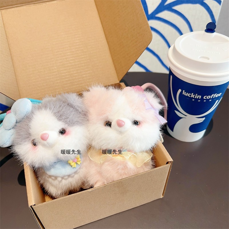 超可爱的车搭子毛绒挂饰猫咪玩偶包包挂件治愈系小猫钥匙扣礼物 - 图1