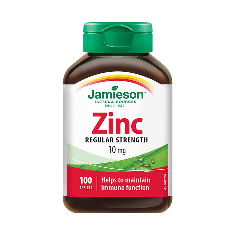 Jamieson健美生加拿大zinc进口钙镁锌片100片葡萄糖酸男补锌正品