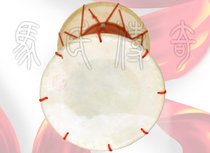 Chibao Residence 9 Inch Ethnic Drum 30cm * 40cm Ethnic Drum Bull Leather Drum Pull Rope Drum National Drum Percussion Instrument