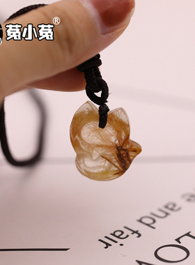 兔子金发晶小动物吊坠项链闺蜜