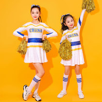 Childrens cheerleaders to serve primary school childrens cheerleading games class bodysuit aerobails race cheerleading performance wear