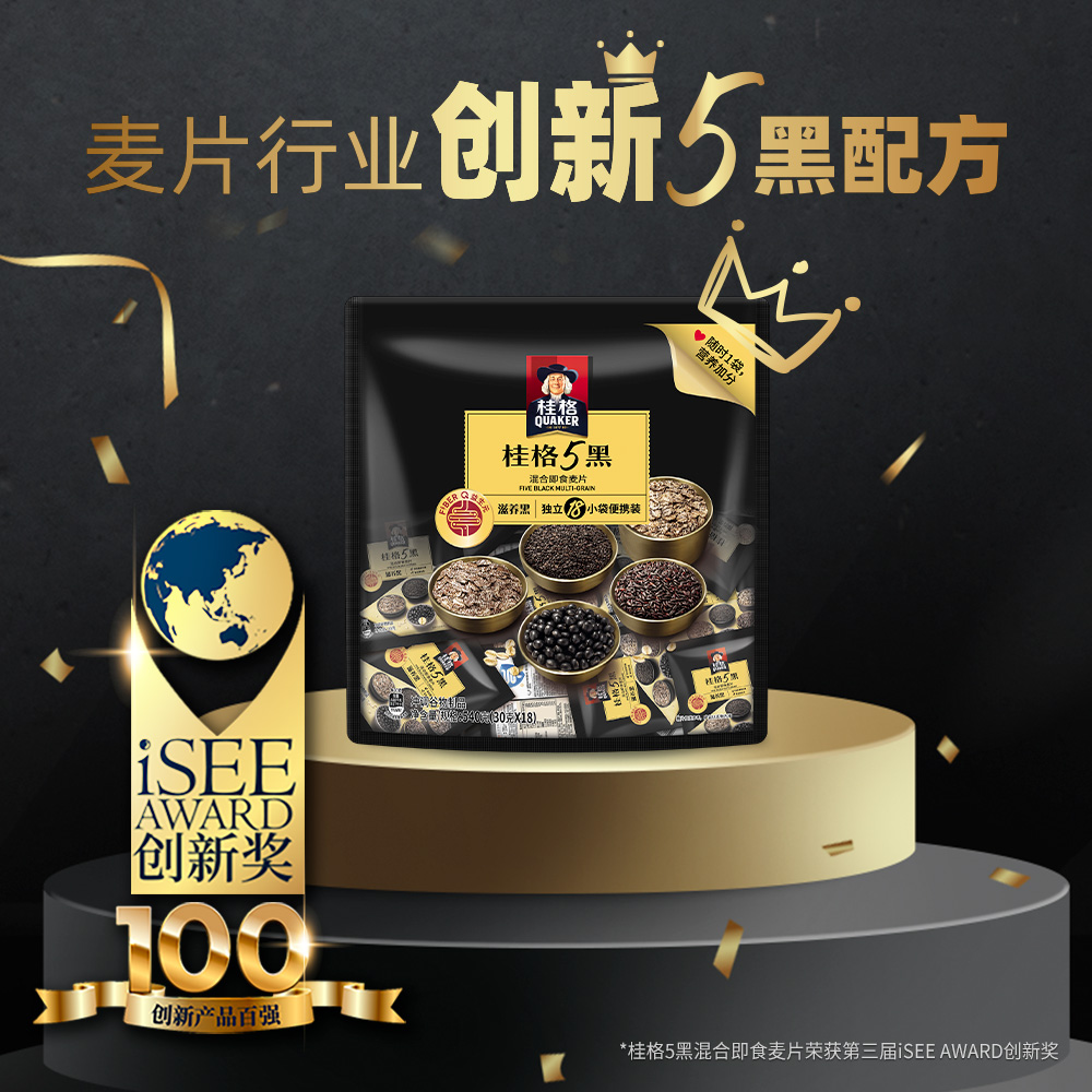 QUAKER 桂格 5黑高纤混合麦片 540g