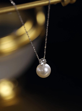 闪钻珍珠项链女毛衣链