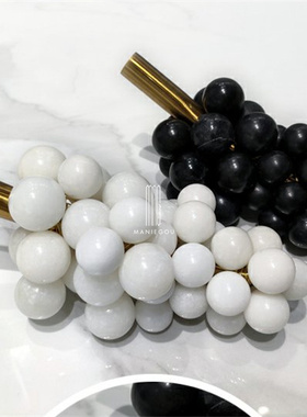 大理石葡萄串酒柜装饰摆件电视柜玄关餐桌面茶几家居工艺品样板房