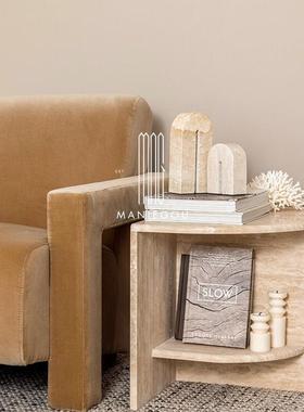 天然大黄洞理石餐桌厅书档书立书柜茶几摆件装饰品工艺品收纳托盘