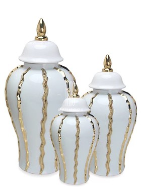 欧式轻奢大理石家居餐桌厅高级感摆件客厅装饰品工艺品置物花瓶器