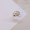 A Yun'ao White Keshi Pearl Ring