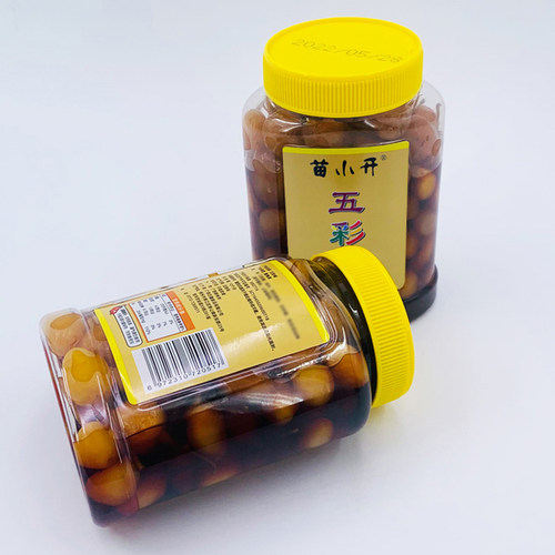 苗小开广西特产香辣五彩椒酱腌菜泡椒灯笼椒400g瓶装开胃下饭辣椒 - 图1