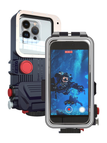 Waterproof Case 40米深潜水手机壳适用苹果14ProMax华为mate60小米13U通用蓝牙水下高清拍照iPhone15防水套-图3