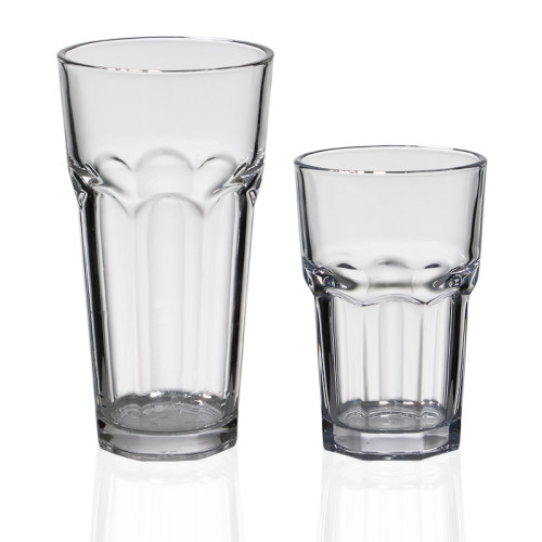 八角玻璃厚实水杯果汁杯大容量470ML 家用 KTV 酒吧啤酒杯 - 图3