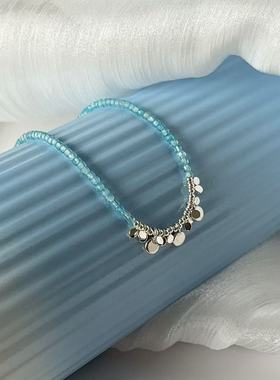 天然托帕石串珠项链女百搭感