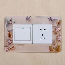 Acrylic double open switch applique wall applique home wall socket light double switch decoration modern switch patch protective sleeve