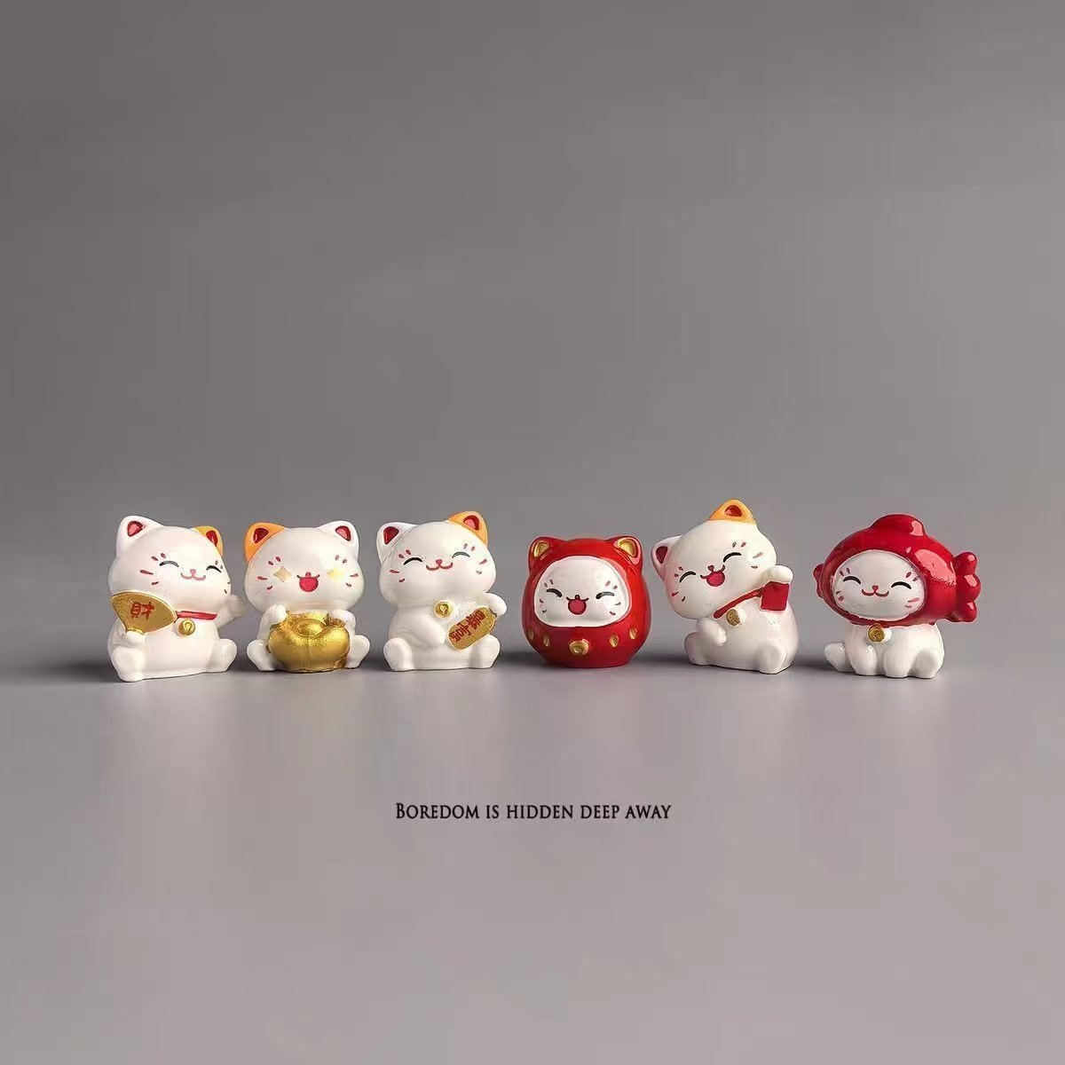 招财猫迷你摆件工位办公桌面创意小摆设新年可爱治愈车载装饰品,淘宝优惠券,粉丝福利购,淘宝优惠卷