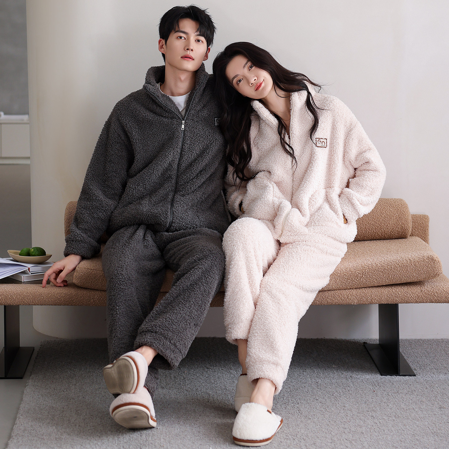 芬腾珊瑚绒情侣睡衣冬季女款加厚大码法兰绒男士秋冬款家居服套装,淘宝优惠券,粉丝福利购,淘宝优惠卷
