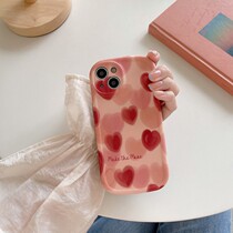 iPhone14 retro oil painting loving application 13Promax mobile phone shell apple 11 12 silicone XS frosted cover