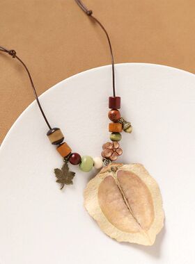 佑小姐果实民族风长款项链复古