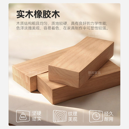中古风实木大理石餐桌椅组合方圆俩用可伸缩可折叠变圆小户型家用 - 图3