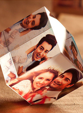 照片教师节礼物朋友老婆水晶魔方