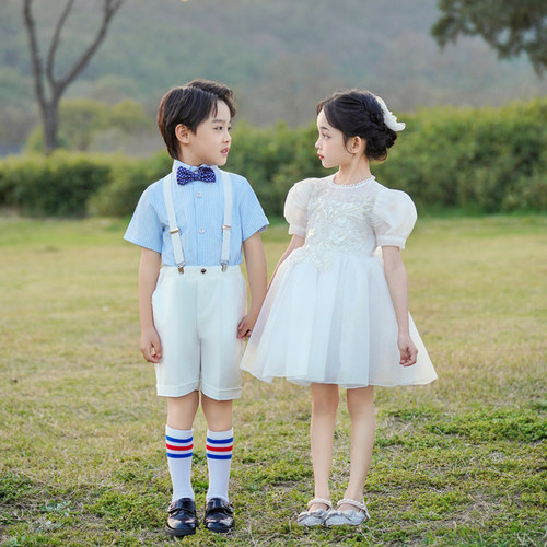 六一儿童演出服幼儿园表演服装男女童舞蹈服蓬蓬裙小学生大合唱服 - 图2