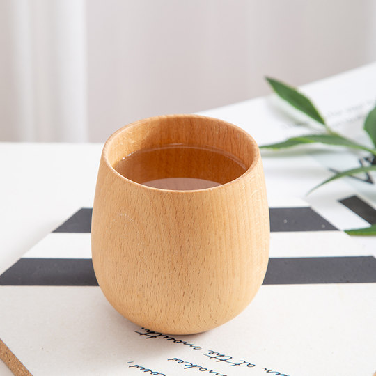 Taza de madera, taza de té, copa de vino japonesa, taza de madera, madera maciza, taza práctica, restaurante de hotel, alojamiento y desayuno, grabado