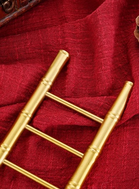 黄铜竹节登云梯摆设送领导长辈金属摆件搬家开业节节高梯子