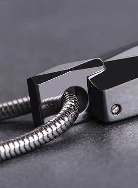 挂坠男士项链钨金吊坠钨钢菱形