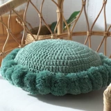 Круглая подушка, однотонный диван для домашнего использования, DIY