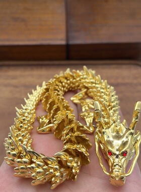 合金3D龙办公立体摆件活动家居桌面饰品中国龙手把件金属工艺品