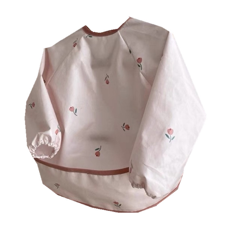 Korean children's eating smock full body waterproof reverse dressing baby eating bib 1-3 years old baby food supplement