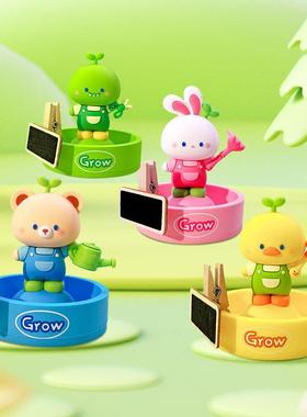 卡通可爱小兔桌面农场家具摆件可种植装饰品办公桌面家居礼品