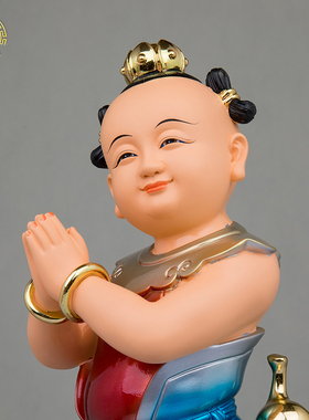 金童玉女神像观音护法家用摆件