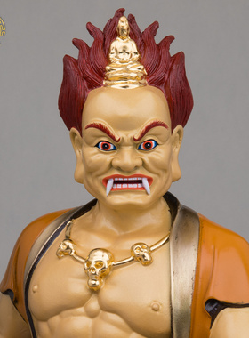 面然大士铜像面燃鬼王像供奉摆件