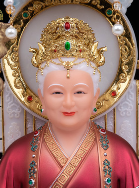 汉白玉碧霞元君泰山娘娘神像供奉