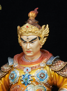 纯铜二郎神摆件供奉神像