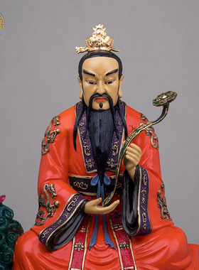 三清道祖太上老君铜像供奉摆件