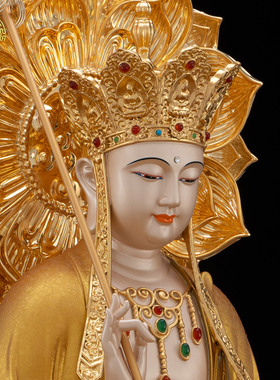 康盛佛缘全堂佛像铜鎏金供奉摆件