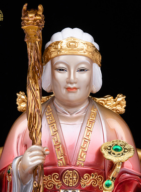 土地公土地婆神像铜像摆件