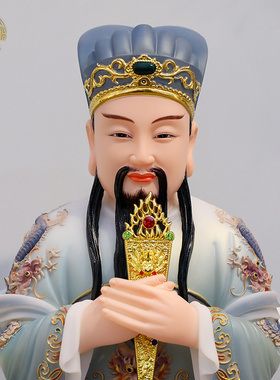 三官大帝汉白玉浮雕彩绘工艺