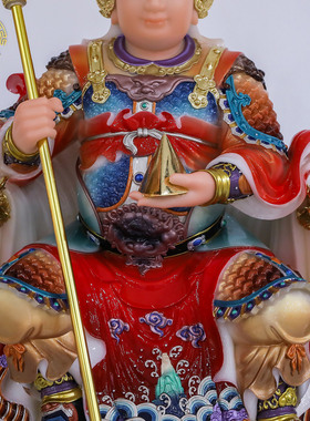 华光大帝神像汉白玉道家五显摆件