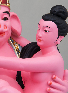 猪八戒背媳妇树脂金缕彩