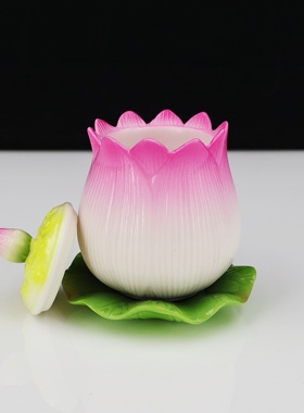 德化瓷莲花供水杯净水杯