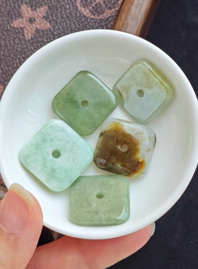 微瑕特价尾货清仓打包出a货翡翠配件散珠一组一拍新手DIY练手首选