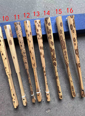 7寸梅鹿高档小坤扇斑竹礼品