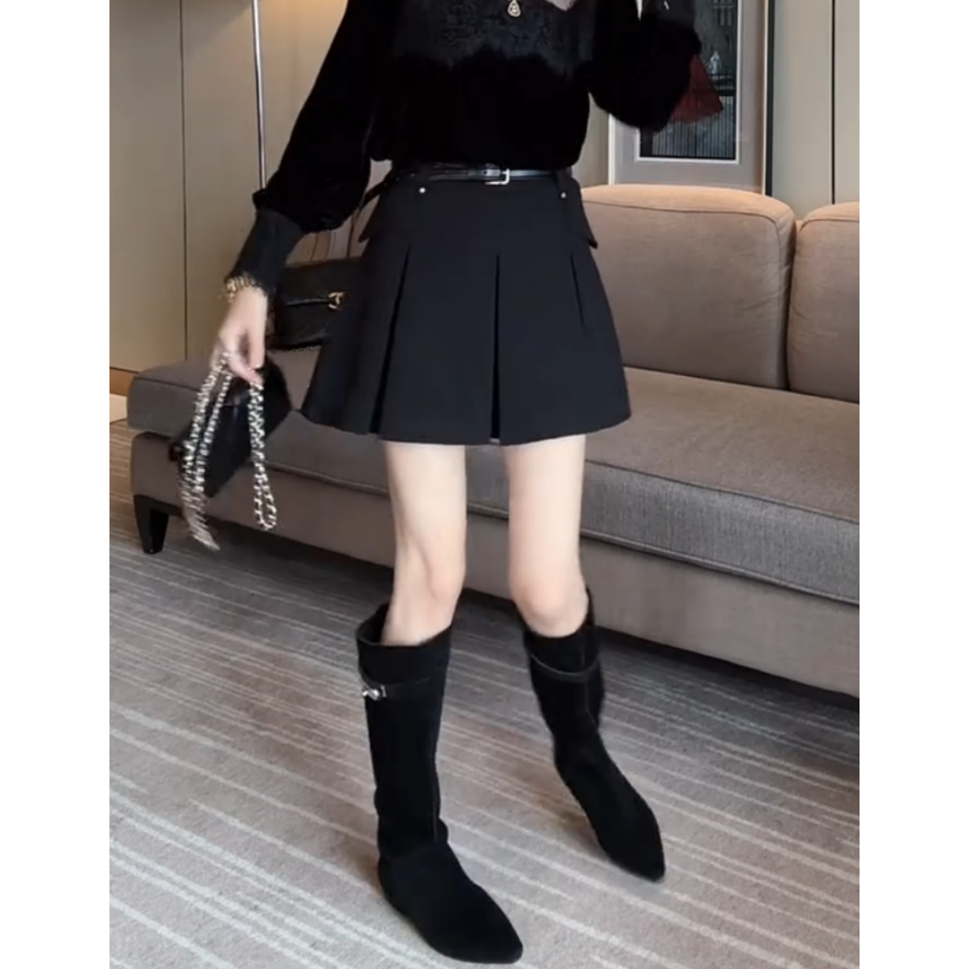 景倩妮韩系高级感百搭半身短裙女2024年冬季新款梨形高腰显瘦短裙,淘宝优惠券,粉丝福利购,淘宝优惠卷