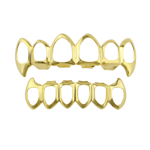 hiphop金牙套 金牙齿 嘻哈牙套 镀金 grillz大金牙嘻哈饰品镀金 - 图2