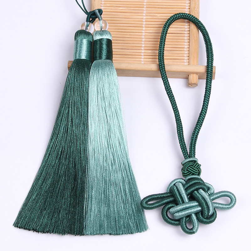 中国结套装古风流苏穗子 diy饰品配件汽车挂件双色半成品汉服吊穗 - 图3
